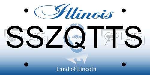 SSZQTTS Illinois License Plate