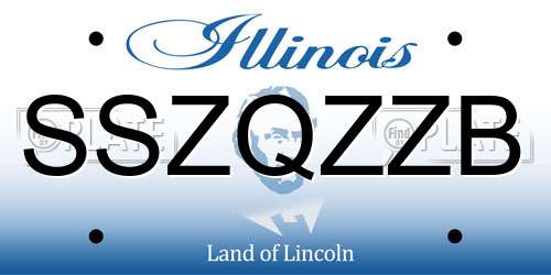 SSZQZZB Illinois License Plate
