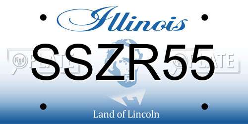 SSZR55 Illinois License Plate