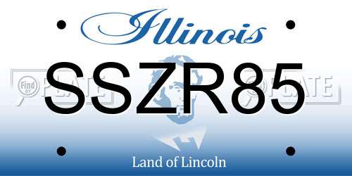 SSZR85 Illinois License Plate