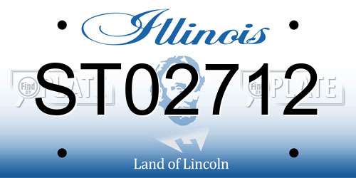 ST02712 Illinois License Plate
