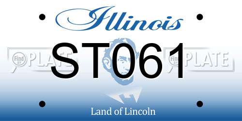 ST061 Illinois License Plate