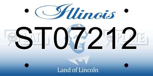 ST07212 Illinois License Plate