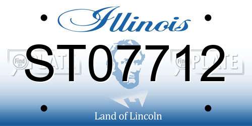 ST07712 Illinois License Plate