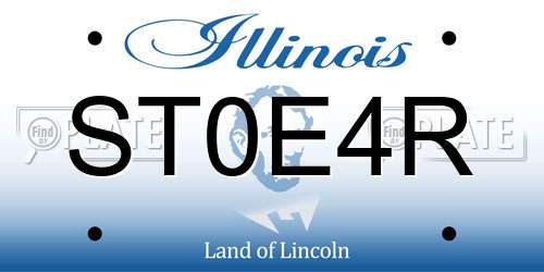ST0E4R Illinois License Plate