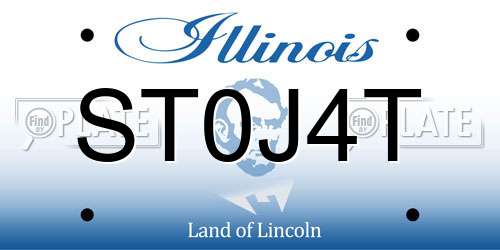 ST0J4T Illinois License Plate