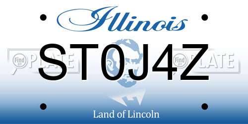 ST0J4Z Illinois License Plate