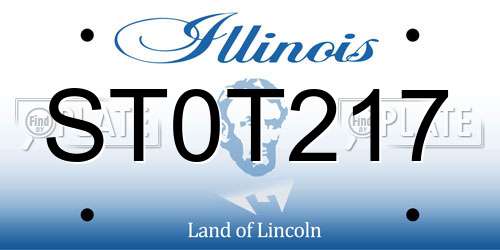 ST0T217 Illinois License Plate