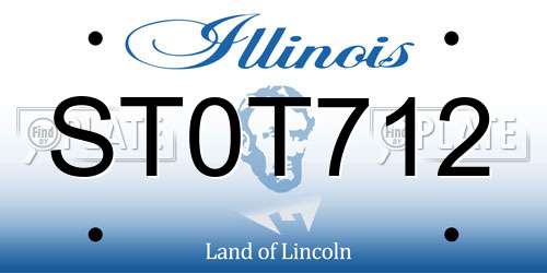 ST0T712 Illinois License Plate