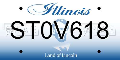ST0V618 Illinois License Plate
