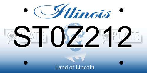 ST0Z212 Illinois License Plate