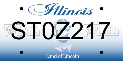 ST0Z217 Illinois License Plate