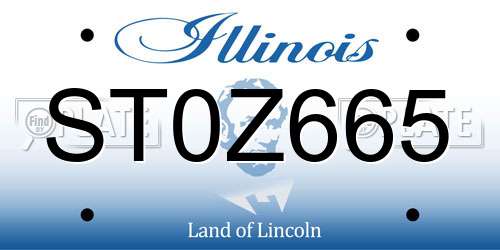 ST0Z665 Illinois License Plate