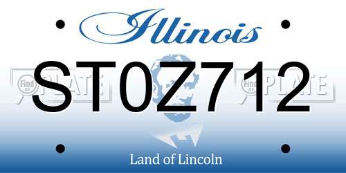 ST0Z712 Illinois License Plate