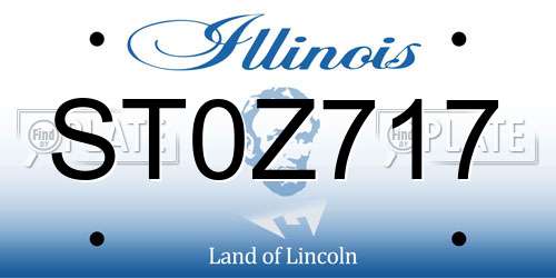ST0Z717 Illinois License Plate