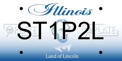 ST1P2L Illinois License Plate