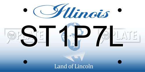 ST1P7L Illinois License Plate