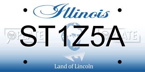 ST1Z5A Illinois License Plate