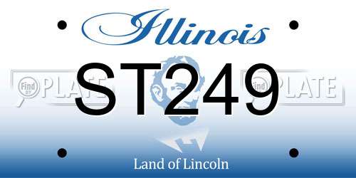 ST249 Illinois License Plate