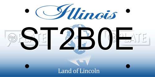 ST2B0E Illinois License Plate