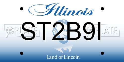 ST2B9I Illinois License Plate