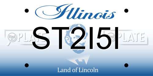 ST2I5I Illinois License Plate