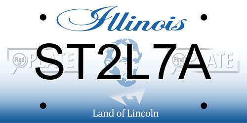 ST2L7A Illinois License Plate