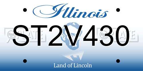 ST2V430 Illinois License Plate