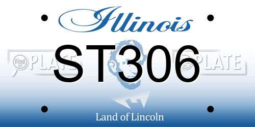 ST306 Illinois License Plate