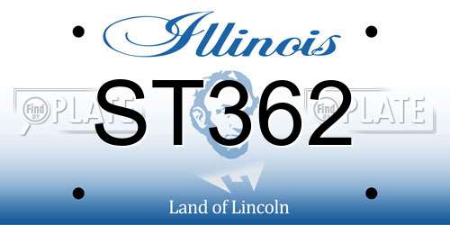 ST362 Illinois License Plate