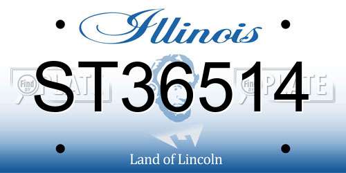 ST36514 Illinois License Plate