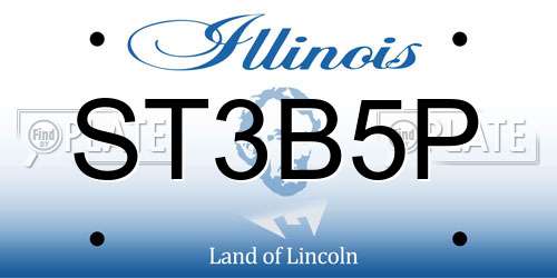 ST3B5P Illinois License Plate