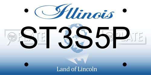 ST3S5P Illinois License Plate