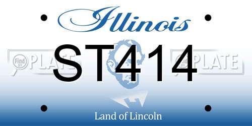 ST414 Illinois License Plate