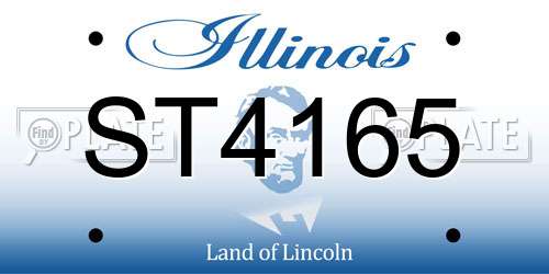 ST4165 Illinois License Plate