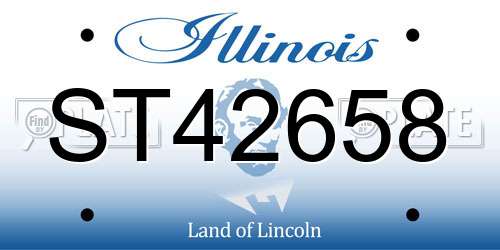ST42658 Illinois License Plate