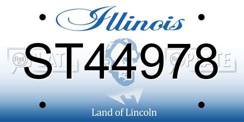 ST44978 Illinois License Plate