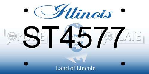 ST4577 Illinois License Plate