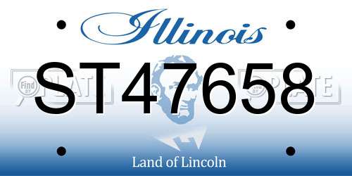 ST47658 Illinois License Plate