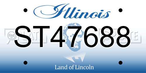 ST47688 Illinois License Plate