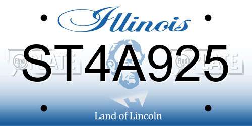 ST4A925 Illinois License Plate