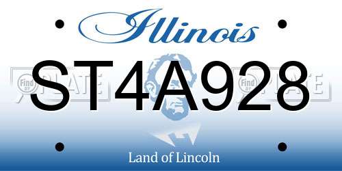 ST4A928 Illinois License Plate