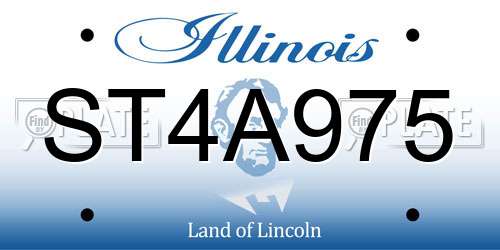 ST4A975 Illinois License Plate