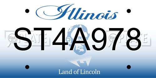 ST4A978 Illinois License Plate