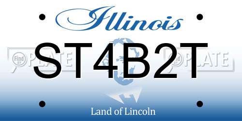 ST4B2T Illinois License Plate