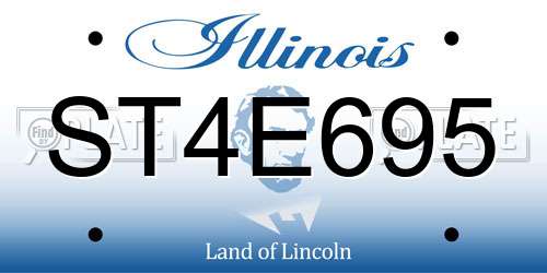 ST4E695 Illinois License Plate