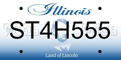 ST4H555 Illinois License Plate