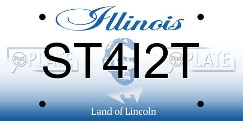ST4I2T Illinois License Plate