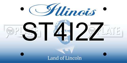 ST4I2Z Illinois License Plate