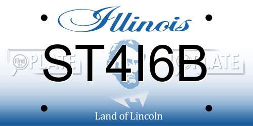ST4I6B Illinois License Plate